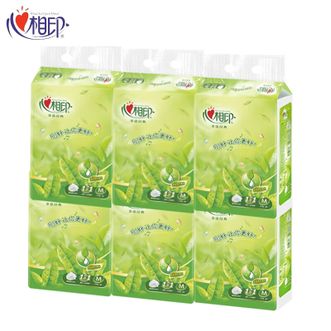 心相印  抽纸DT3200 茶语抽纸M码3层152抽 茶叶压花新升级餐巾纸卫生纸 1箱（24提/72包）