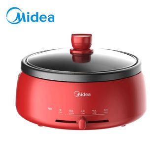 美的/Midea  4L分体式电热多功能大火力煎炸锅无极调温不沾易洁可视盖DH2851