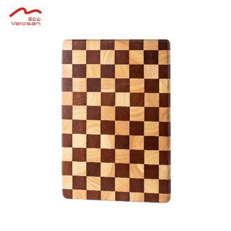 温仑山  家用实木砧板双面切菜案板棋盘格菜板小号款30*20*2.5cm