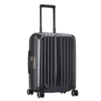 爱华仕  户外旅行拉杆箱  双层防爆PC材质飞机轮行李箱 TSA密码锁旅行箱  24英寸  黑色
