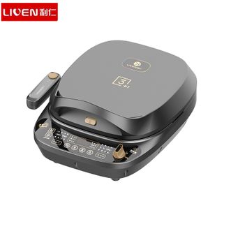 利仁  电饼铛LR-D3230 可拆洗家用加深蒸汽电饼档大尺寸烙饼锅煎饼锅早餐机 双面加热电煎锅大号三明治机   灰色