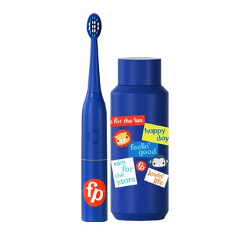 费雪FP-TZ01保温杯套装保温杯+牙刷高效清洁持久保温350ml蓝色