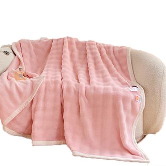 皮尔特保罗（PIERTE POLO）  托卡斯兔毛毯多功能亲肤床品毯子180*200cm兔粉P0LOT-2422（可定制各种尺寸）