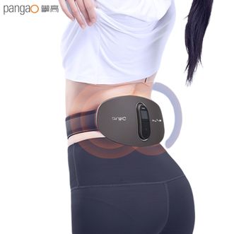 攀高/Pangao  腰部按摩器 遥控智能腰腹腰椎按摩器脉冲红光热敷护腰带暖宝宝waist 1（中频升级款）深灰色
