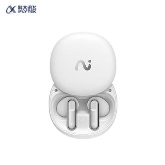 科大讯飞/Iflytek  录音降噪会议耳机iFLYBUDS 2 冷霜白 半入耳新品 主动降噪 同传听译 AI会议助理苹果华为通用