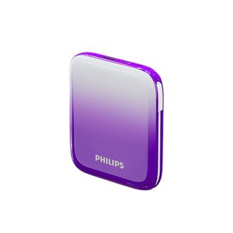 飞利浦（PHILIPS）   充电宝 自带线超薄小巧便携 10000毫安  白紫渐变【自带线Type-C】  DLP2209 移动电源
