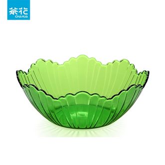 茶花  简约花式果盘多用干果盘零食盘透明客厅水果盘