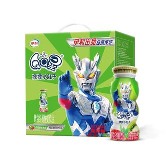 伊利  奥特曼QQ星揉揉小肚子草莓猕猴桃180ml*16瓶