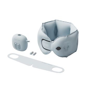 睡洞  颈托出行颈枕EV2 AIR 充气颈枕浅灰色/蓝色套装
