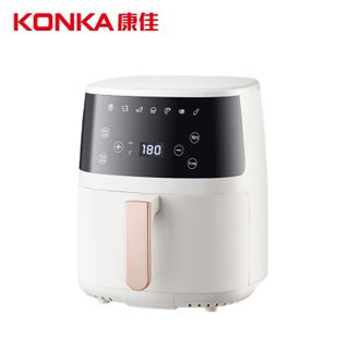 康佳/Konka  电炸锅 KKZG-5001E-R米白色 空气炸锅家用大容量5L一机多能无油烟炸锅触控式