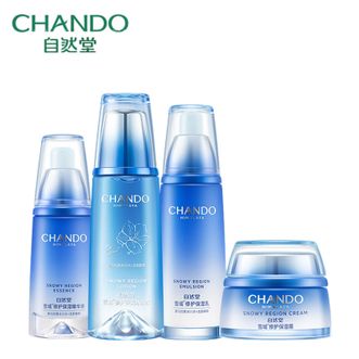 自然堂/Chando  雪域水乳护肤四件套水乳霜精  第三代敏肌适用修护补水保湿滋润