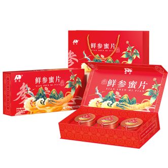 敖东  鲜参蜜片礼盒  195克（65g*3盒）