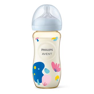 新安怡/Avent  奶瓶PPSU(奶嘴6月+/快流量)11oz/330ml/艺术启蒙彩绘 SCY946/01