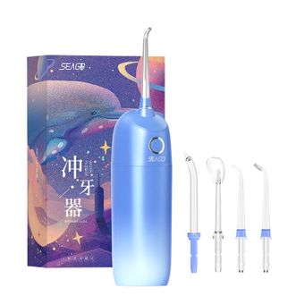 赛嘉 电动冲牙器 便携式牙齿正畸水牙线清洁洗牙器 V3 蓝色