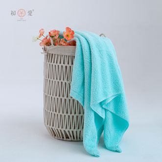 初爱  白云系列全棉A类裹巾成人男女通用洗澡亲肤柔软吸水速干家用浴巾 初爱蓝 BY005-1