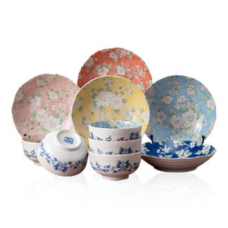 美浓烧（Mino Yaki）  MJ4029-10T 木槿花10件套