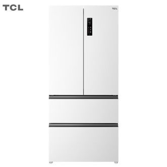 TCL  R456T9-DQB 冷布丁法式四门456升58cm超薄平嵌全自动健康制冰电冰箱风冷一级能效