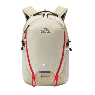 伯希和  户外双肩包女轻便徒步登山背包男旅行包大容量 105025008卡其