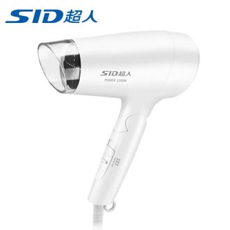 超人（SID）电吹风机 小功率恒温折叠小巧便携家用小型1200W 白色 RD1210