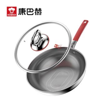 康巴赫（KBH）  0涂层不粘炒锅尊享款-套装32cm（玻璃盖）KGO-C32T
