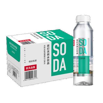 农夫山泉  苏打天然水饮品无糖柠檬味410ml*15瓶 整箱