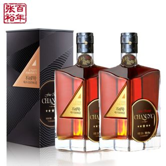 张裕 珍藏版五星金奖白兰地 洋酒葡萄蒸馏酒 700ml*2双支装