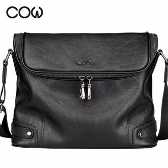 COW  休闲男包青年单肩斜挎包C-9858单肩包 横款