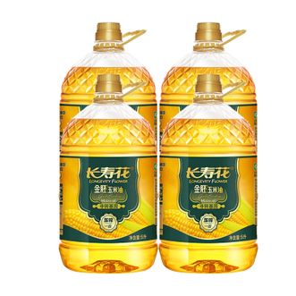 长寿花LONGEVITY FLOWER  金胚玉米油5L*4桶整箱非转基因物理压榨食用油