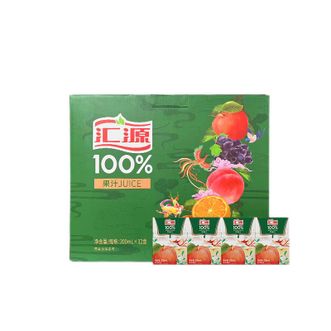 汇源 100%果汁苹果汁 200ml*12盒 
