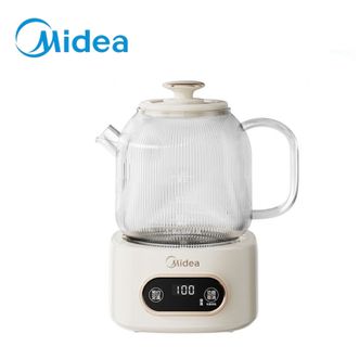 美的/Midea  花漾0胶水全玻璃全自动养生壶 办公室多功能煮茶壶 烧水壶电热水壶煮茶器1L容量  YS10B101