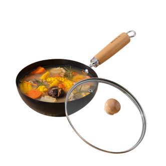 佰造BAIZAO  轻享精铁无涂层多用锅炒锅蒸锅煎锅煮锅铁锅BZ-FC515家用多用