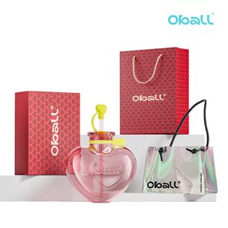 Oball  LOVE CUP 爱心杯 ritan高颜值水杯 吸管杯 粉色 大容量700ml 镭射袋+礼盒