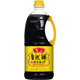 鲁花 自然鲜酱香酱油800ml 特级生抽 点蘸凉拌 烧烤烹调 厨房调味品