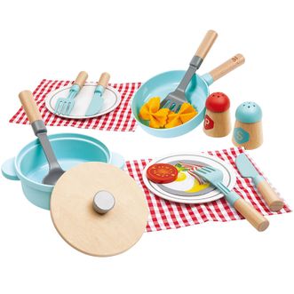 Hape  小厨师烹饪厨具过家家儿童益智玩具仿真蔬菜调料 E3208