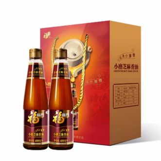 福临门  一级小磨芝麻香油 400毫升*2瓶