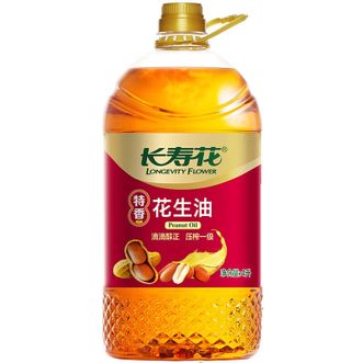 长寿花  特香花生油  4L  浓香食用植物油