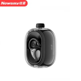 纽曼（Newmine）  JM47 黑色  单耳轻至3.2克丨40H超长续航丨 蓝牙耳机耳夹式 舒适运动跑步耳夹式耳机 手机通用