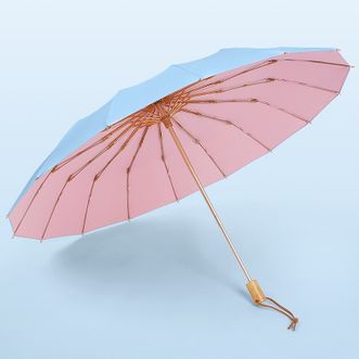 美度MAYDU  彩胶16骨太阳伞 防晒防紫外线遮阳伞 双人复古两用晴雨伞 M3009 随机发货