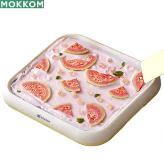 磨客  网红炒冰机儿童DIY炒酸奶盘自制冰淇淋 不插电炒酸奶机炒冰盘 可全身水洗雪糕冰淇淋盘MK-800黄色
