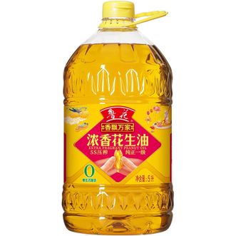 鲁花  香飘万家 5S压榨一级浓香花生油 5L/桶