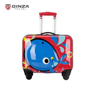 银座（GNZA）L-1505-1 儿童拉杆箱万向轮 3D可爱旅行箱 学生登机箱18英寸红色