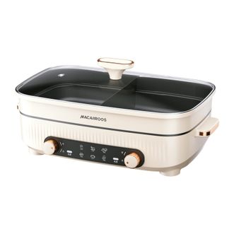 迈卡罗/MACAIIROOS  鸳鸯锅料理锅多功能不粘锅