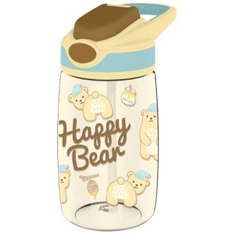 乐扣乐扣  便携运动水杯吸管水杯儿童卡通可爱Tritan便携带刻度水杯400ml   ABF655