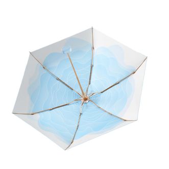 美度MAYDU   迷你波纹遮阳伞防晒太阳伞晴雨两用口袋伞-M5206冰川蓝