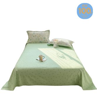 宜恋  纯棉磨毛床单 加厚保暖 230x250cm 双人加大全棉被单 花韵清香/HTS