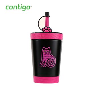 康迪克（Contigo）  不锈钢冷萃吸管杯 咖啡杯 Cat款 390ml含杯套