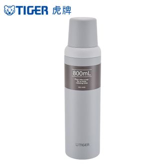 虎牌/Tiger  户外大容量杯盖型保温保冷不锈钢便携水杯 800ML MSI-A080-WGT 灰白色