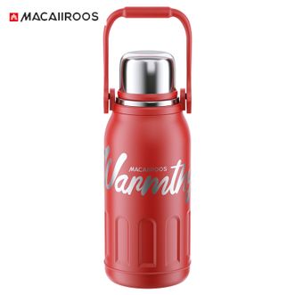 MACAIIROOS  保温杯骑士咖啡杯1.2L大容量 316不锈钢杯子户外时尚简约可背可提 MC-6120HW