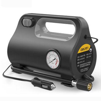 得力/Deli  户外便携装备有线机械表盘充气泵车载高压单缸80w充气泵DL880280