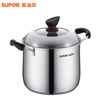 苏泊尔（SUPOR） 小红圈304不锈钢汤锅24cm复底加厚加大炖锅电磁炉通用ST24P1